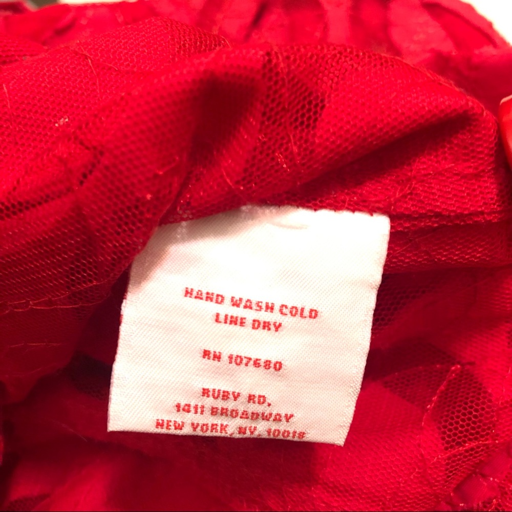 Ruby Rd. Red Sheer Button Collar Top - image 3